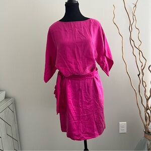 Vibrant Pink Dress with Belt